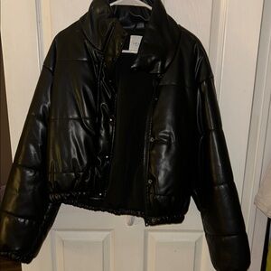 Sleek Black Puffer Jacket